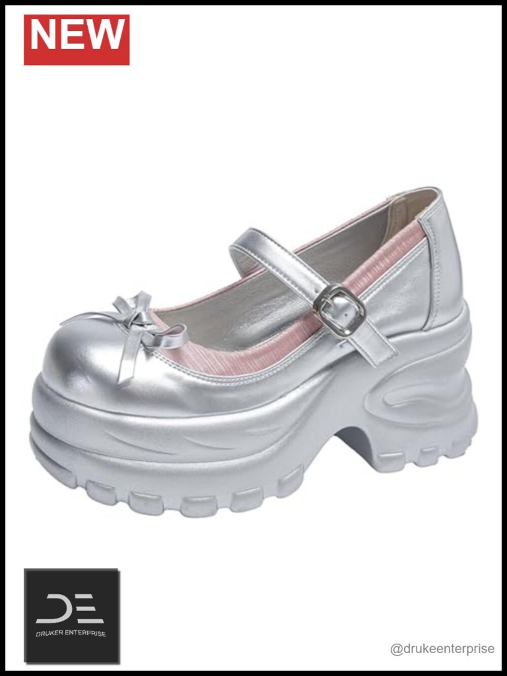 Women's Mary Jane Platform Shoes Comfortable Chunky Heel Ankle Strap Round Toe